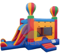 Promotion : Château gonflable commercial extérieur arc-en-ciel avec toboggan, idéal pour la location