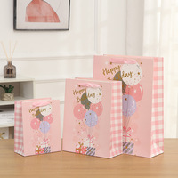 Sacs cadeaux en papier imprimé pour gâteau d'anniversaire et bougies, 210 g/m², recyclables, en carton blanc avec paillettes, pour cadeaux de fête d'anniversaire