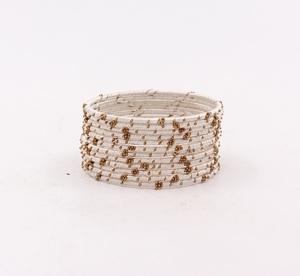 กำไลเหล็กเกลียวขนาด 94 98 เกจ ลายดอกไม้ แฟชั่นแบบดั้งเดิม มีหลายร้อยสี - Product Image 4