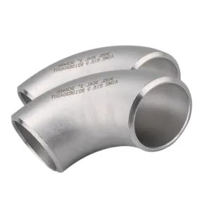 Astm A234 raccordi per tubi in acciaio inox zincato Standard gomito 0.5 "1" 1.5 "pollice 180 gradi lungo raggio gomito