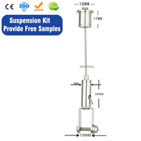 Haute qualité longueur 1500mm support de câble en acier inoxydable pince à câble Kit de Suspension de panneau acoustique avec serre-câble de 10mm