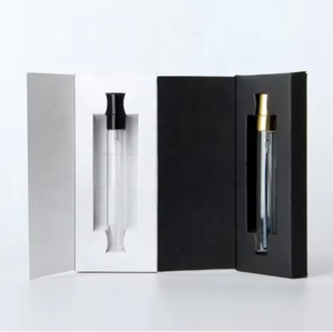 Clear Glass <b>Spray</b> <b>Bottle</b> 3Ml 5Ml 10Ml Mini Tester Vial With Gold Cap For <b>Perfume</b> Sample In Black Box Packaging - Product Image 1