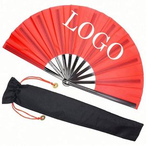 Abanicos de Mano Plegables de Bambú con Impresión Personalizada, Sonido Dingling para Actividades de Baile Interesantes, Festivales de Música EDM, Venta al Por Mayor - Product Image 6