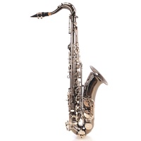 Black Nickel Silver Lacquered Finish BB Tenor Saxophone Brass Wind Instrument Bakelite Head Student Professional Band