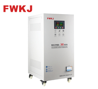 Stabilisateur de tension monophasé entièrement automatique 30 kVA avec condensateur, commande par servomoteur, matériau en cuivre, 220 V, technologie SVC