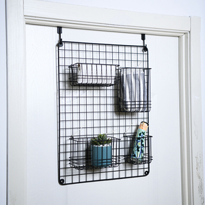 Fashion Black Metal Storage & Container on Wall Use for Bathroom Wall Organizer - Product Image 2