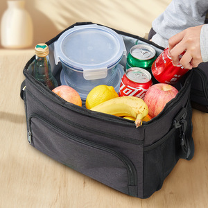 Outdoor Camping Picnic Bag Three Layer Insulated <b>Lunch</b> <b>Box</b> Handheld Ice <b>Pack</b> Black Oxford Cloth Lining Peva Spring 2024 - Product Image 4