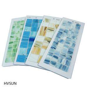 Mosaico de Vidrio Cuadrado Azul Celeste Moderno con Diseño Gráfico para <span class=keywords><strong>Piscinas</strong></span>, Habitaciones, Apartamentos <span class=keywords><strong>y</strong></span> Villas, Precio de Fábrica - Product Image 1