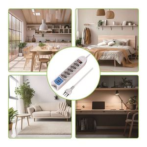 Mới được thiết kế Power Strip 5 cửa hàng 2 USB + 1 loại C Port Master chuyển quá tải bảo vệ Brazil + CN 20A tương thích - Product Image 3