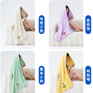 Ensemble de serviettes de bain Chu Hui, 3 pièces, en microfibre épaisse, couleur unie, serviette rectangulaire pour la maison, 35x75cm, serviette de bain 70x140cm - Product Image 2