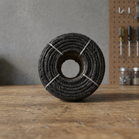 Tali hitam berkekuatan tinggi untuk mengemas pakaian, diameter lebar, tahan lama, ramah lingkungan, ringan, berkualitas tinggi