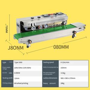 Wellife Ink Wheel Printing Sealing <strong>Machine</strong> for <strong>Foil</strong> Bags Masks Kraft Paper Date <strong>Coding</strong> - Product Image 4