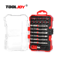 TOOLJOY - Jeu de 19 forets magnétiques professionnels en chrome industriel avec étui rigide