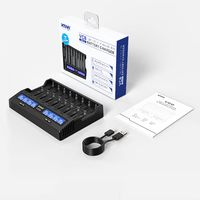 Chargeur de batterie universel intelligent XTAR VC8 pour piles AA AAA Ni-MH Ni-CD 3.7v Li-Ion 14500 16340 26650 21700 8 emplacements 18650 avec testeur de capacité