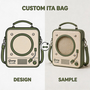 Bolso de hombro tipo bandolera personalizado estilo Ita Bag con ventana transparente para exhibir insignias de anime y lentes, diseño retro de cámara instantánea, para mujer - Product Image 2