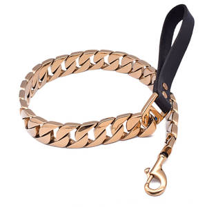 Cadena de perro personalizada, <span class=keywords><strong>collar</strong></span> de perro grande, eslabones cubanos, 316 - Product Image 4