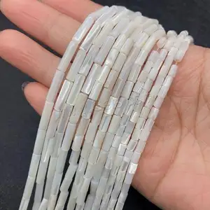 best selling DIY Column White Lip Shell jewelry Beads different size for choice Approx 14.96 Inch 1633441