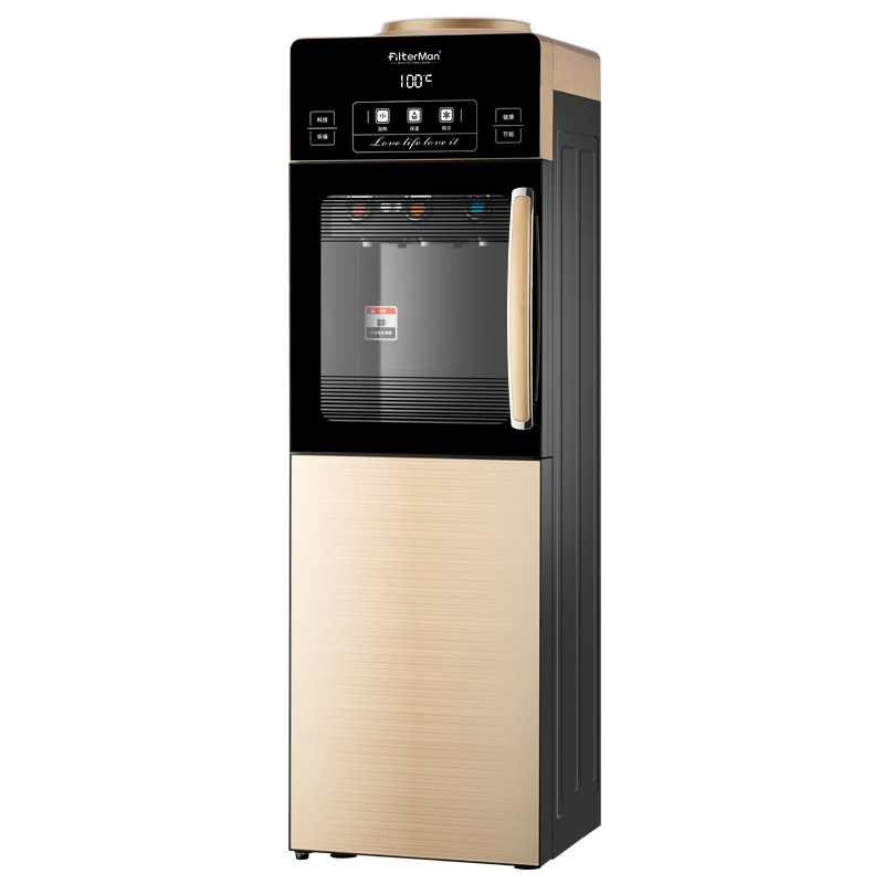 Electric 305 Stainless Steel Inner Tank Vertical Type Cold Water Dispenser with Dust-proof Door Design Temperature Display