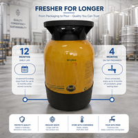 Système de conteneur de bière en fût réutilisable en plastique, anti-explosion, en GFRP, pour brasserie artisanale, approvisionnement B2B