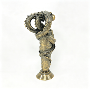 Fabrication en usine de tasses de trophée de statue de <span class=keywords><strong>dragon</strong></span> en métal personnalisé antique pour les ligues de champions sportifs attribuant votre propre conception - Product Image 4