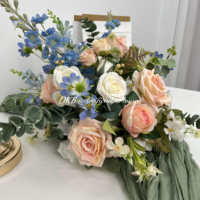 Bouquet de fleurs artificielles en forme de boule, centre de table décoratif en fleurs blanches