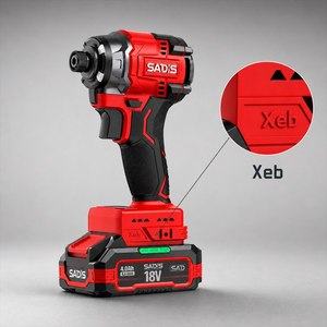 SADIS 18V MAX ATOMI Taladro Atornillador de Impacto Sin Escobillas de 1/4 pulg. y 3 Velocidades con Luz de Relleno, Resistente a Golpes, para Ingeniería y Mantenimiento - Product Image 4