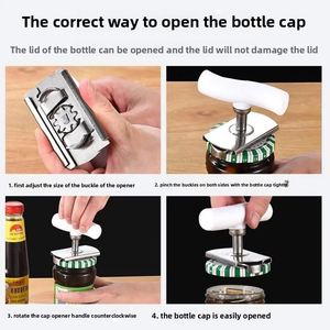 Ouvre-bouteille en acier inoxydable pour bouteilles en plastique/bocaux/capuchons à vis, gadget de cuisine en métal, outil promotionnel pour bars, cadeaux promotionnels - Product Image 4