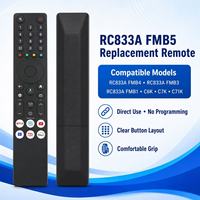 Control Remoto por Voz RC833A FMB5 Compatible con TCL Full HD Smart QLED LED TV RC833A FMB4 RC833A FMB3 RC833A FMB1 C6K C7K C71K