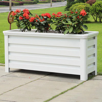 Ventes en gros de jardinières carrées en aluminium, grandes, modernes, écologiques, pour la décoration de la maison, durables, pots à fleurs, jardinières avec drainage