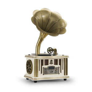 Tocadiscos retro con función de altavoz Bluetooth, reproductor de discos de vinilo vintage, decoración para el hogar, regalo para sala de estar, estudio u oficina. - Product Image 1