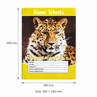 Ghana Notizbuch 1 Übungsheft 18x24cm Übungsheft 40 Blatt Übungsheft Liniertes Übungsheft Ghana Schulheft