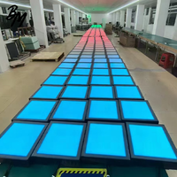 Piste de danse interactive LED sans fil magnétique portable RGB 3D, éclairage de scène infini pour mariage et fête