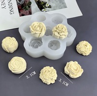 Moule en silicone Rose & Pivoine pour la pâtisserie, les gâteaux DIY, le chocolat et les créations en plâtre