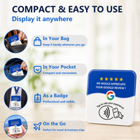 Carte de commentaires NFC personnalisée imprimée, 13,56 MHz, étanche, étiquette RFID sans contact pour les commentaires d'hôtel