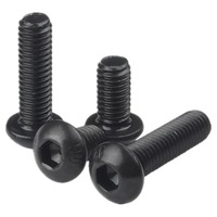 Baut Kepala Bulat Baja Hitam Oksida Gr10.9 M6 dari Bolts Company, ISO7380 Pabrik