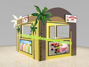 Aangepaste Goedkope Outdoor Voedsel Kiosk Ontwerp Babo Thee Smoothie Bar Booth Voor Verkoop - Product Image 4