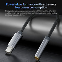 KZ AM01 Type-C vers 3.5mm Adaptateur audio 32bit/384kHz Hi-Fi DAC + IC Amplificateur Double Puce Écouteurs Câble audio pour EDX ZSN PRO