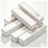 Boîte d'emballage pour rouge à lèvres de marque privée, impression personnalisée du logo, boîte personnalisée pour gloss à lèvres, boîtes d'emballage vides pour maquillage des lèvres individuelles, duo ou trio