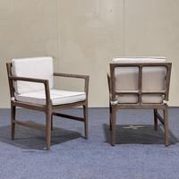 Ensemble de canapés d'extérieur en teck moderne, coussins durables et imperméables, meubles de jardin écologiques