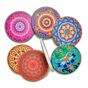Sous-verres en céramique en gros, sous-verres ronds en céramique vierges pour sublimation avec dos en liège, carreaux en céramique ronds pour sublimation pour l'artisanat - Product Image 2