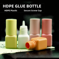 Bouteille en plastique vide de colle de cils de sérigraphie HDPE capacité de 5ml 10ml avec bouchon à vis