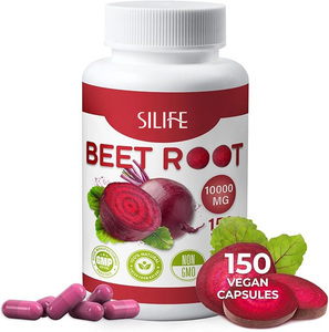 Suplemento dietético orgánico OEM que promueve la circulación sanguínea Extracto de remolacha Cápsulas de remolacha Suplementos nutricionales - Product Image 1
