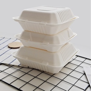 Hộp đựng thức ăn sinh học phân hủy được làm từ bã mía, có khả năng phân hủy sinh học, có thể tái chế, chống thấm nước, dùng làm hộp cơm trưa. - Product Image 5