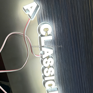 Lettres lumineuses acryliques miniatures exquises, éclairées à l'avant et à l'arrière, pour hôtel, club, villa, mur de fond, <span class=keywords><strong>mots</strong></span> décoratifs tridimensionnels - Product Image 6