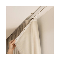 Rails de rideaux encastrés en aluminium de 6 m à plis ondulés, design moderne, luxe, ondes en S, rails cachés, accessoires pour la maison
