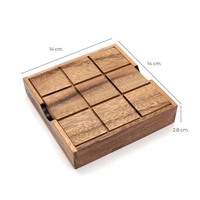 XO Triple Board Game-Puzzle éducatif en bois pour deux joueurs à jouer l'un contre l'autre Idéal pour les parents et les enfants