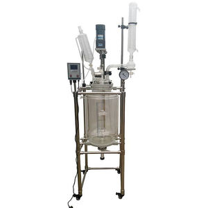 Tangki jaket Mixer kimia Lab pemanas elektrik, bejana tekanan reaktor 50 Liter <span class=keywords><strong>3.3</strong></span> kaca borosilikat otomatis untuk ganda - Product Image 2