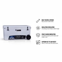 Glacière rigide réutilisable rotomoulée 110QT, motif camouflage, qualité alimentaire, performance thermique 5 jours, portable pour camping en extérieur