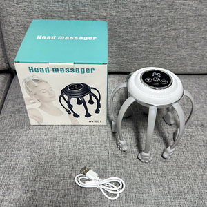 Masseur de tête électrique vibrant intelligent rechargeable à 10 têtes automatiques, outil de massage de la tête en forme de pieuvre vibrante - Product Image 6