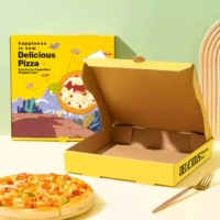Boîtes à pizza personnalisées avec doublure en aluminium, résistantes à la graisse, en carton ondulé, avec pelliculage brillant et gaufrage